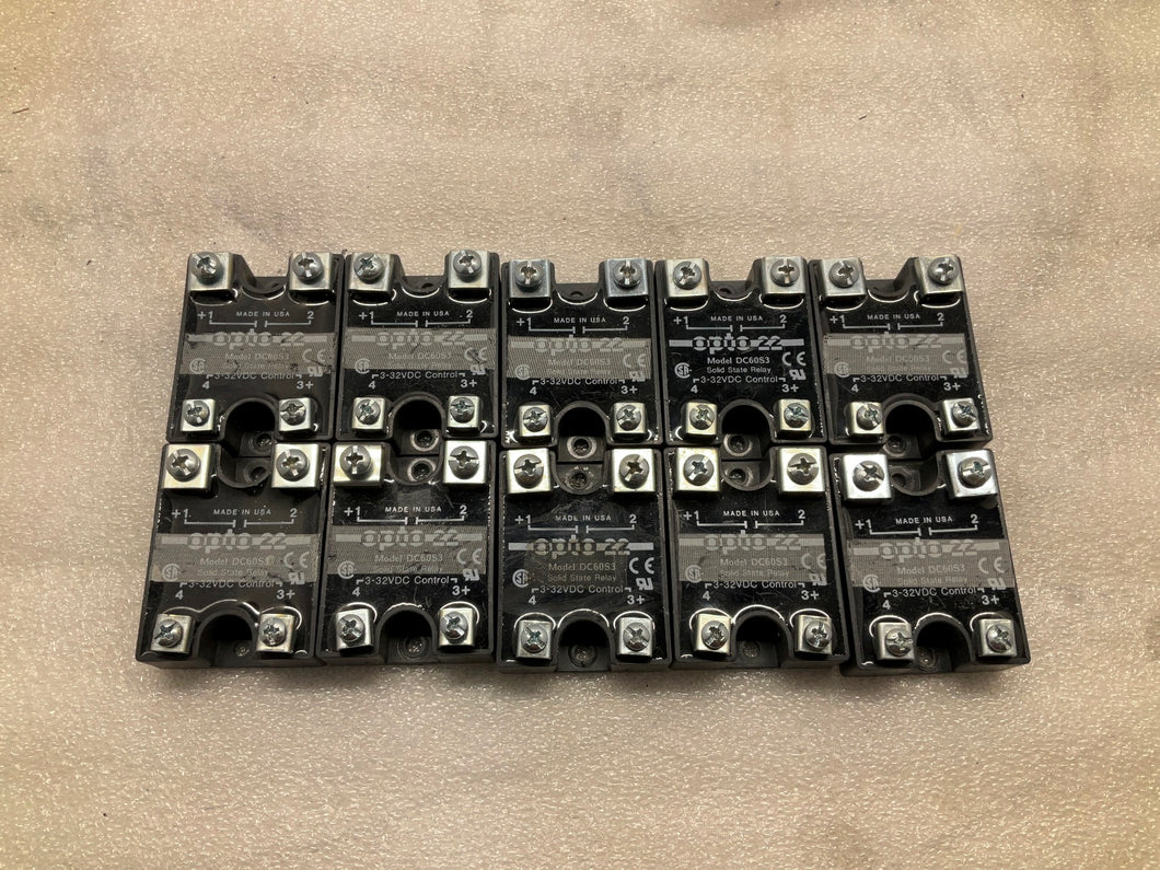 LOT OF 10: OPTO22 DC60S3 RELAY