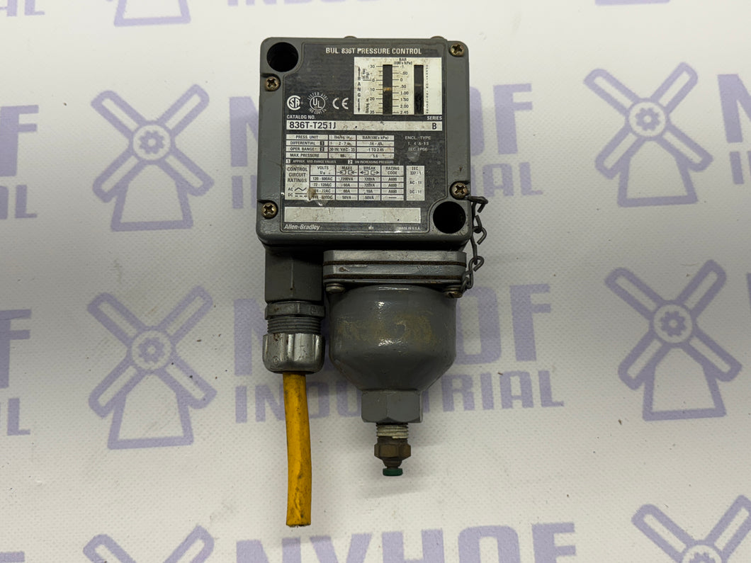 ALLEN BRADLEY 836T-T251J SER B PRESSURE SWITCH