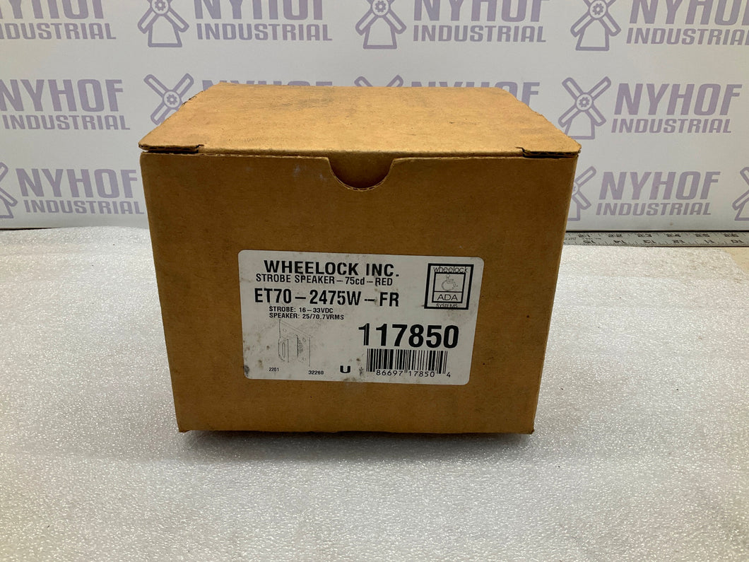 Wheelock 117850 Strobe Speaker 75CD Red ET70-2475W-FR