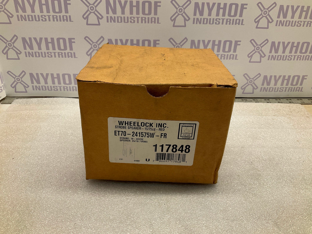 Wheelock ET70-241575W-FR 117848 Red Speaker Strobe