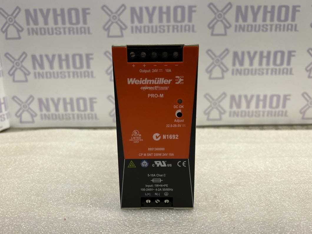 WEIDMULLER PRO-M 8951360000 24V 10A POWER SUPPLY